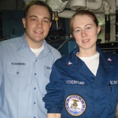 My sister Jeni & her now hubby Rick when they served in the US Navy.  So proud of them both! 