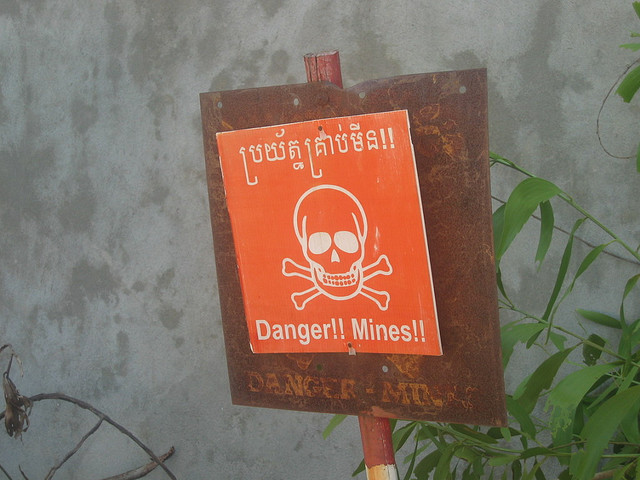 Danger mines! flickr image by kyle simourd